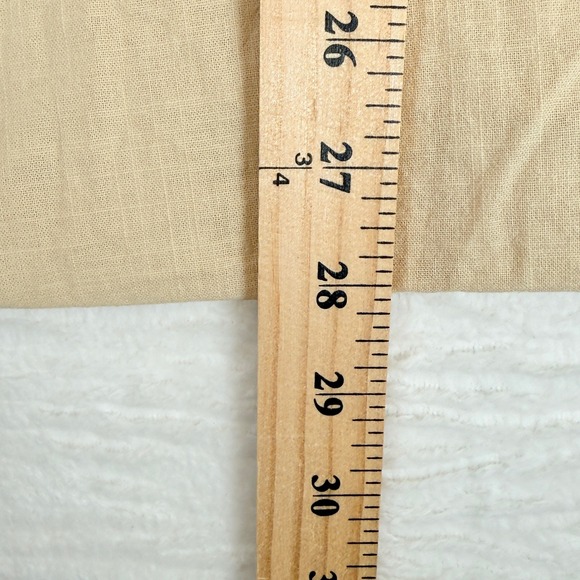 Ooku Mens Khaki Long Sleeve Collared Henley Shirt Polo XL Linen/Cotton - Picture 6 of 7